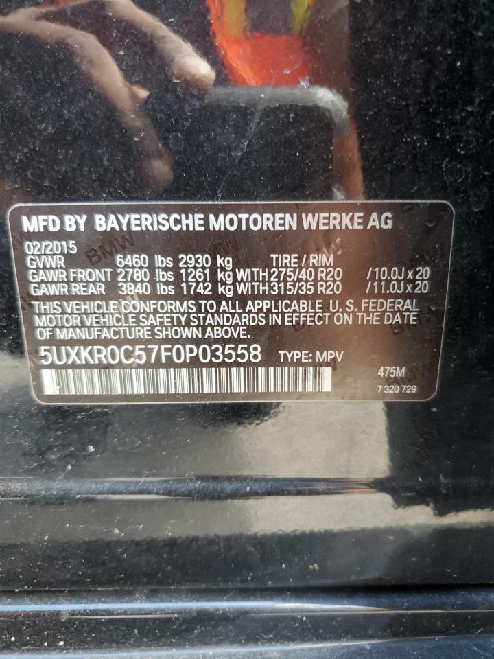 5UXKR0C57F0P03558 2015 BMW X5 xDrive35I