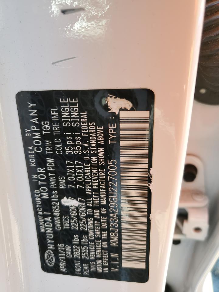 KM8J33A29GU227005 2016 Hyundai Tucson Limited