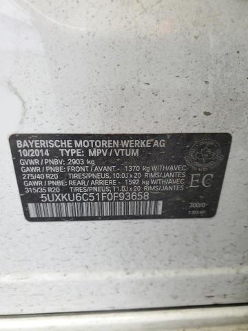 VIN 5UXKU6C51F0F93658 2015 BMW X6, Xdrive50I no.12