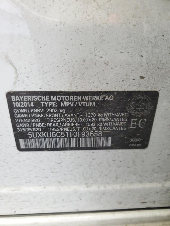 5UXKU6C51F0F93658 2015 BMW X6 xDrive50I