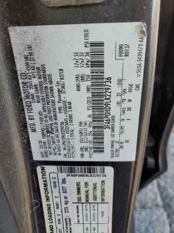 VIN 3FA6P0HD9LR229736 2020 Ford Fusion, SE no.12