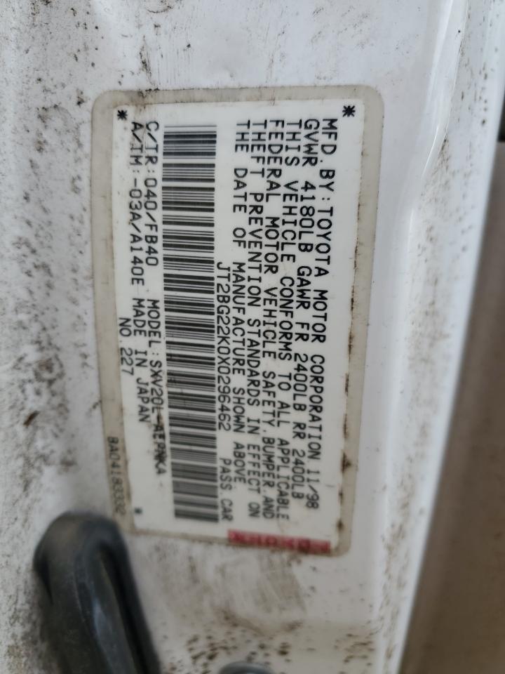 JT2BG22K0X0296462 1999 Toyota Camry Le