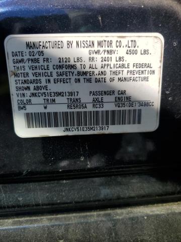 2005 Infiniti G35 VIN: JNKCV51E35M213917 Lot: 61087034