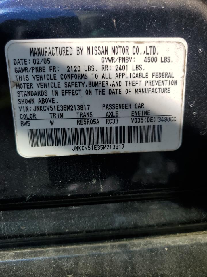 JNKCV51E35M213917 2005 Infiniti G35