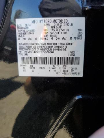 2014 Ford Edge Se VIN: 2FMDK4GC7EBB09804 Lot: 61732684