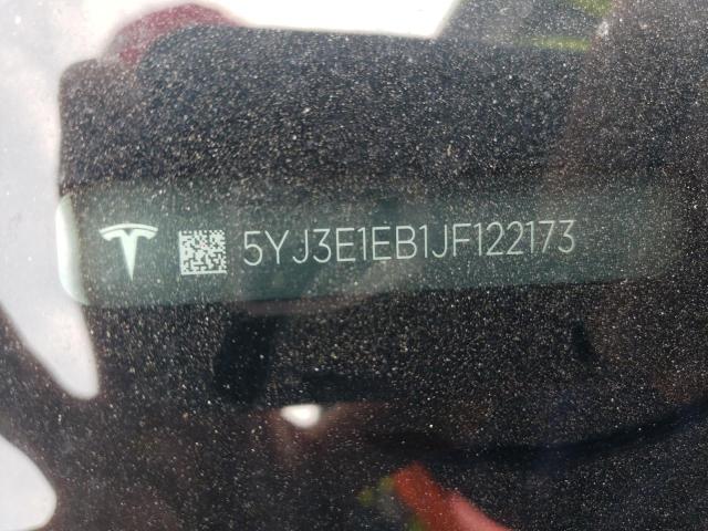 2018 Tesla Model 3 VIN: 5YJ3E1EB1JF122173 Lot: 61702494