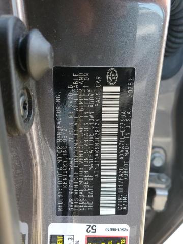 VIN 4T1G11AK9NU628474 2022 Toyota Camry, SE no.12