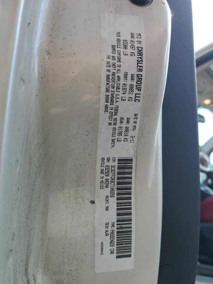 3C3CFFCR3CT106656 2012 Fiat 500 Lounge