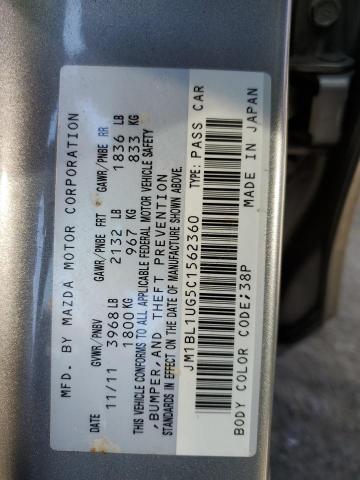 2012 Mazda 3 I VIN: JM1BL1UG5C1562360 Lot: 63082594