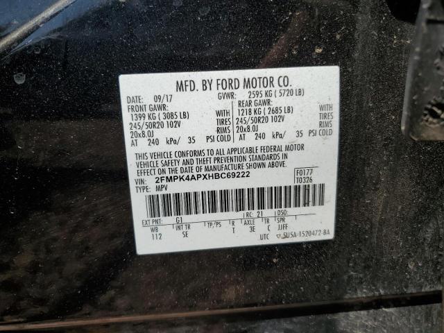2017 FORD EDGE SPORT - 2FMPK4APXHBC69222