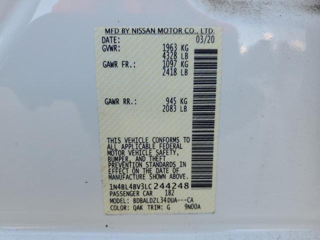 2020 NISSAN ALTIMA S - 1N4BL4BV3LC244248