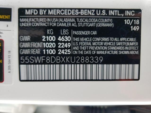 VIN 55SWF8DBXKU288339 2019 Mercedes-Benz C-Class, 300 no.13