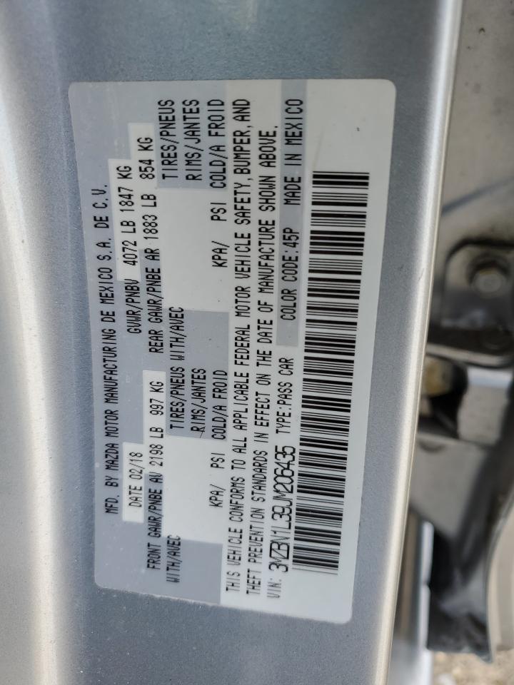 3MZBN1L39JM206435 2018 Mazda 3 Touring