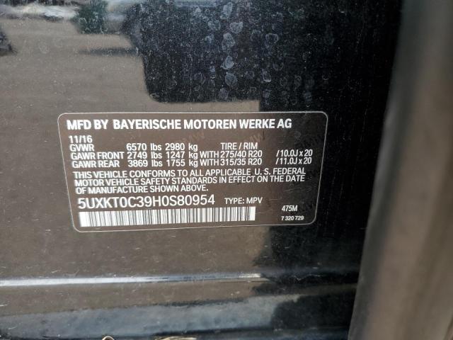 VIN 5UXKT0C39H0S80954 2017 BMW X5, Xdr40E no.12