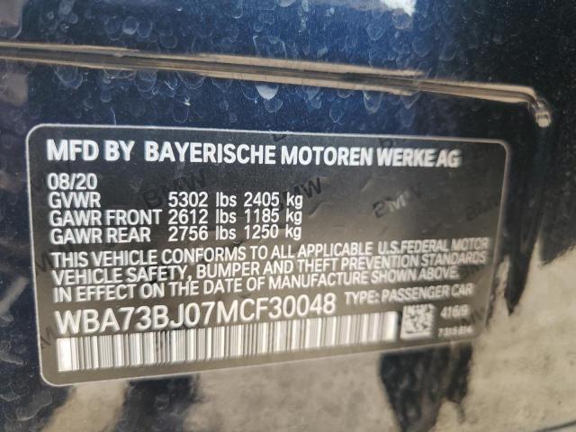 VIN WBA73BJ07MCF30048 2021 BMW 5 Series, 540 XI no.13