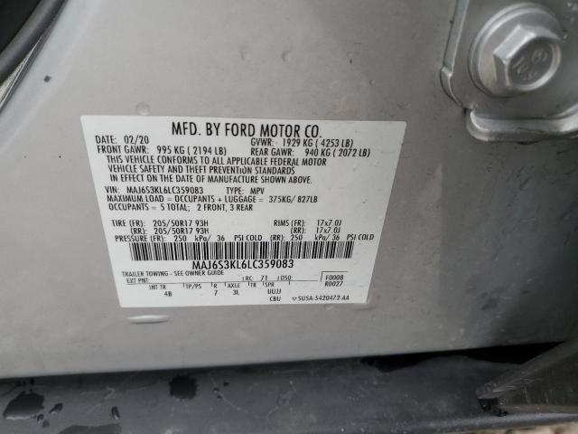 2020 FORD ECOSPORT T - MAJ6S3KL6LC359083