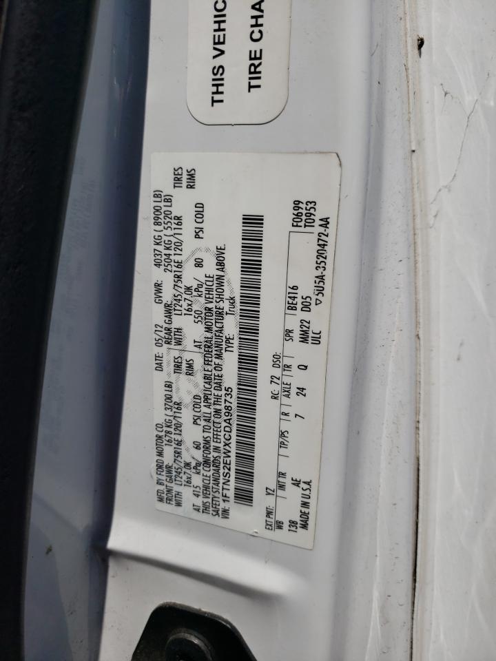 1FTNS2EWXCDA98735 2012 Ford Econoline E250 Van