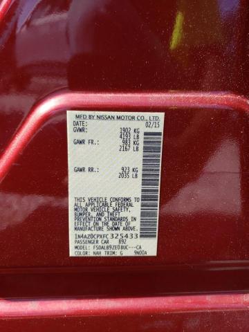 2015 Nissan Leaf S VIN: 1N4AZ0CPXFC325433 Lot: 62791524