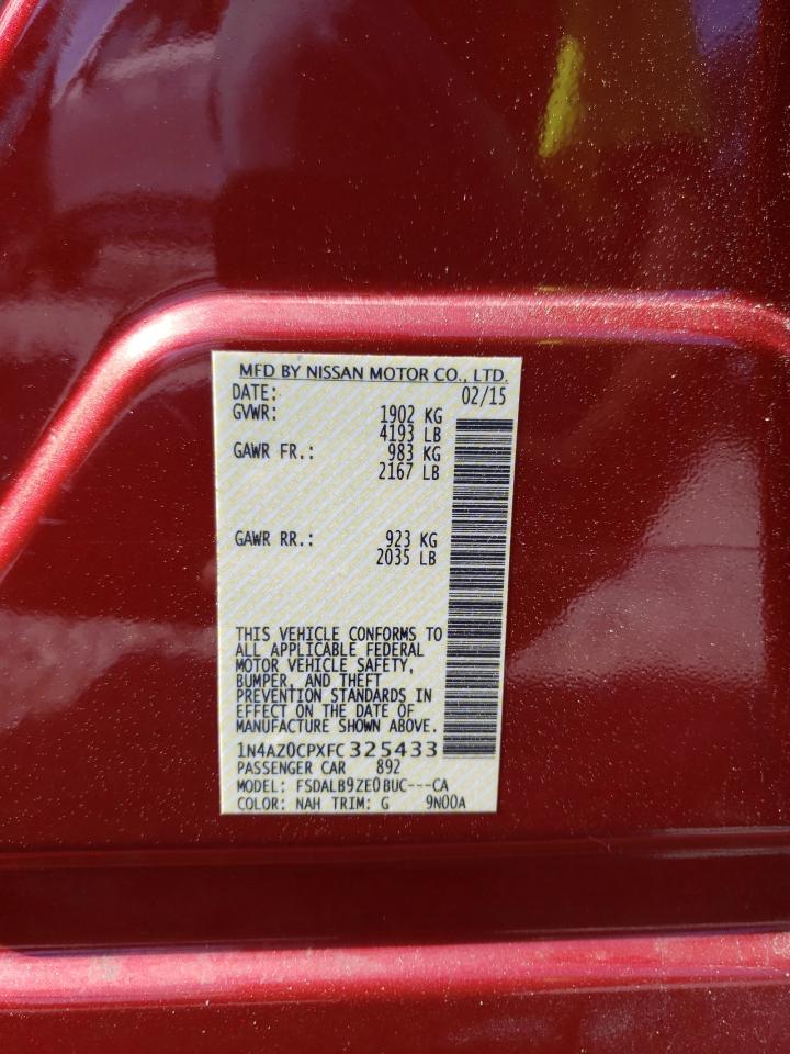 1N4AZ0CPXFC325433 2015 Nissan Leaf S