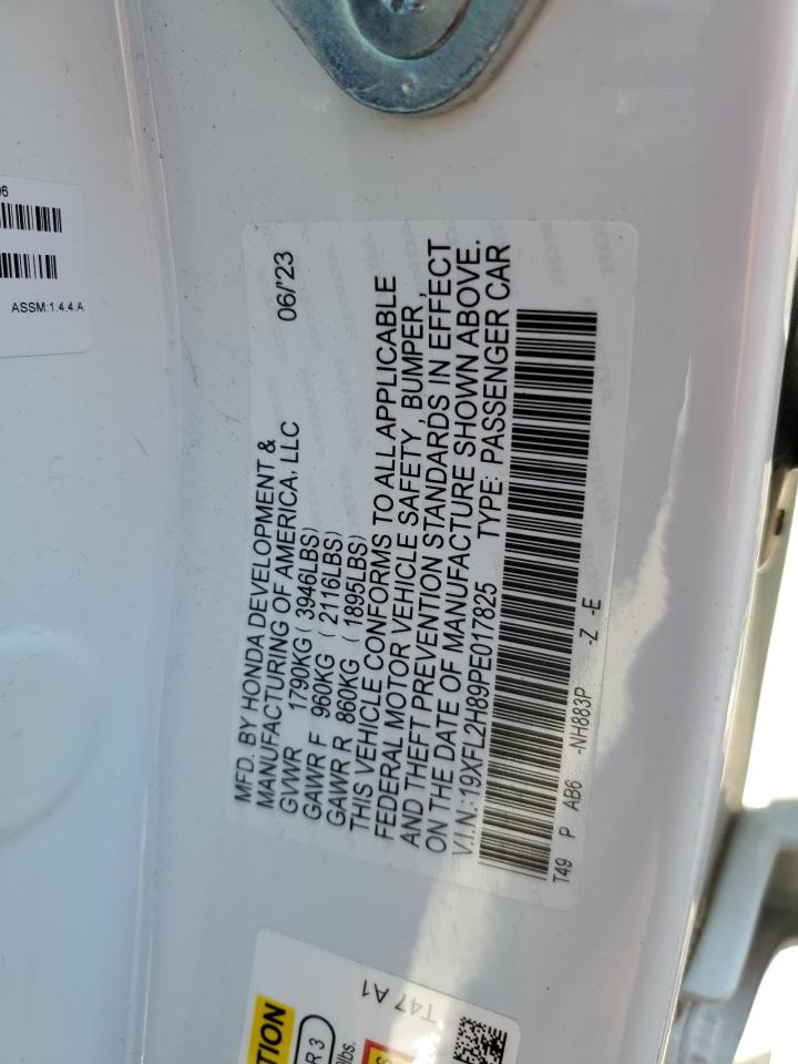 19XFL2H89PE017825 2023 Honda Civic Sport 19XFL2H89PE017825 2023 Honda Civic Sport