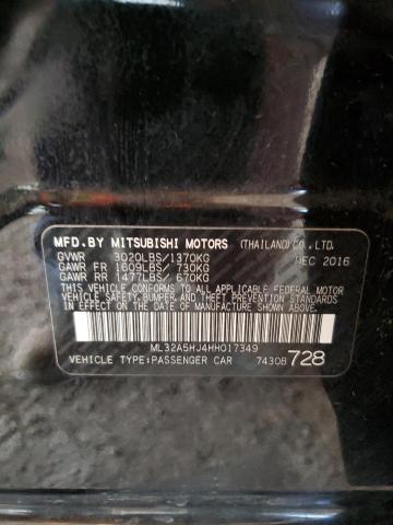 2017 MITSUBISHI MIRAGE GT ML32A5HJ4HH017349