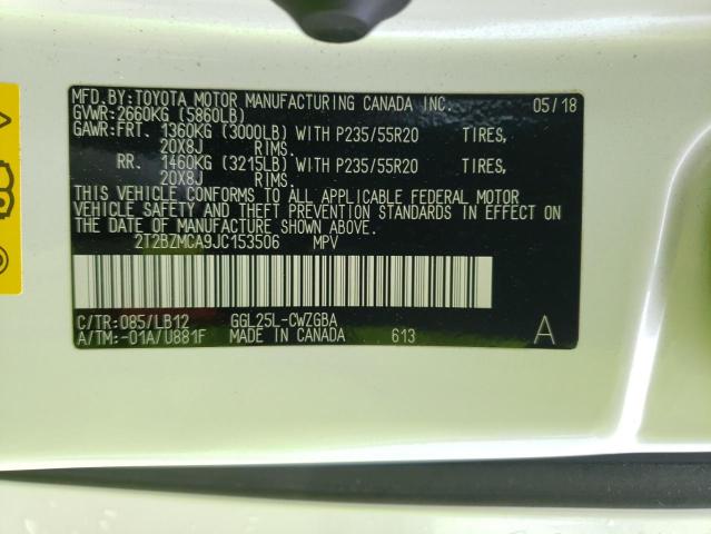 2018 Lexus Rx 350 Base VIN: 2T2BZMCA9JC153506 Lot: 61667074