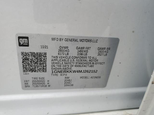 2021 CHEVROLET TRAVERSE P - 1GNERKKW4MJ262152