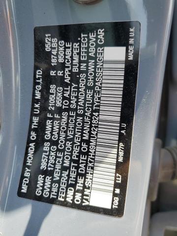 2021 HONDA CIVIC SPOR - SHHFK7H49MU421824