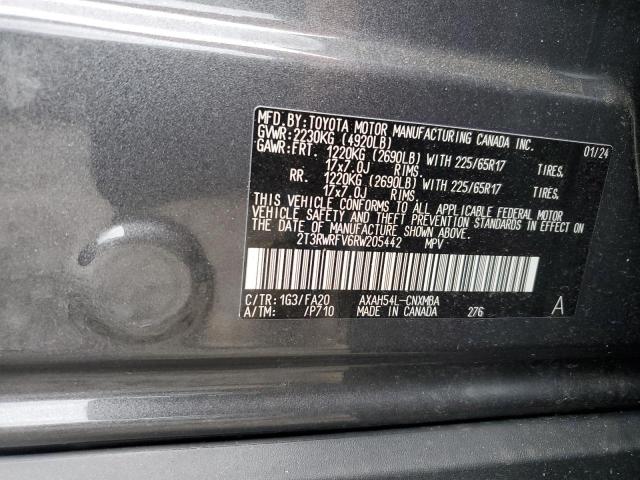 2024 Toyota Rav4 Xle VIN: 2T3RWRFV6RW205442 Lot: 61914894