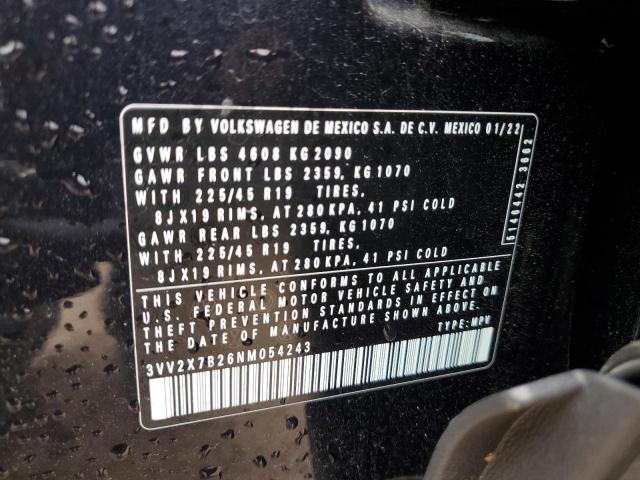 2022 VOLKSWAGEN TAOS SEL - 3VV2X7B26NM054243