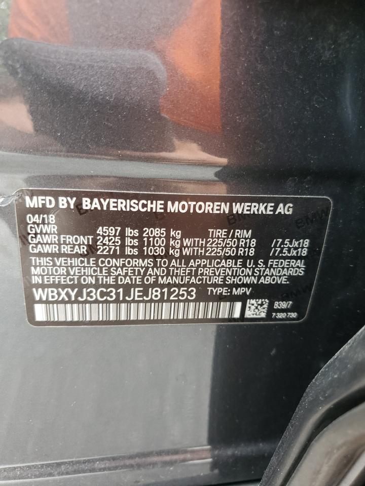 WBXYJ3C31JEJ81253 2018 BMW X2 Sdrive28I