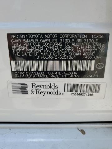 2007 Lexus Ls 460L VIN: JTHGL46F075001864 Lot: 61709094