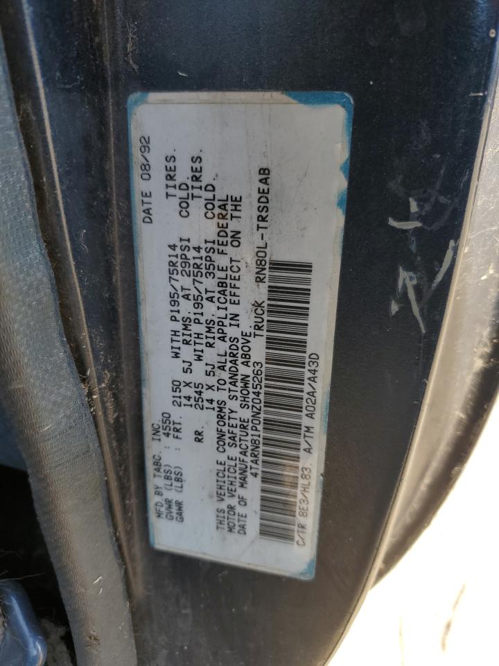 4TARN81P0NZ045263 1992 Toyota Pickup 1/2 Ton Short Wheelbase Dlx