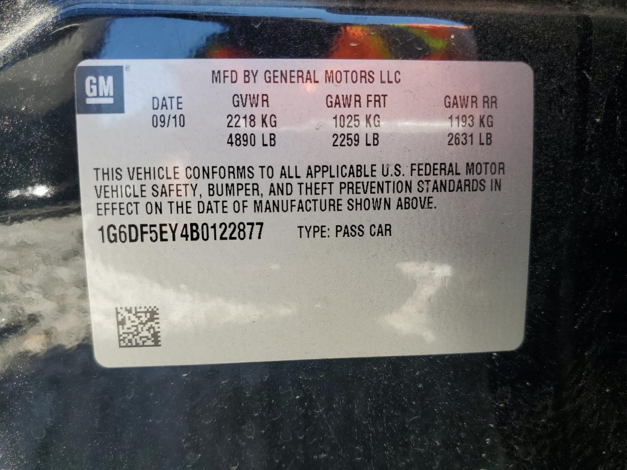 1G6DF5EY4B0122877 2011 Cadillac Cts Luxury Collection