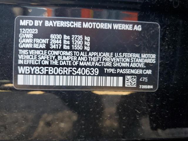 2024 BMW I4 XDRIVE - WBY83FB06RFS40639