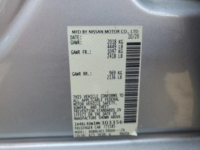 2021 NISSAN ALTIMA SV - 1N4BL4DW1MN303356