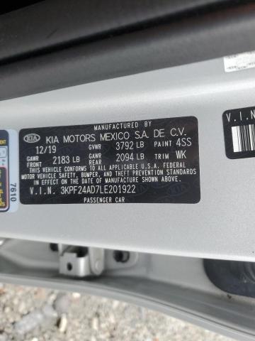 3KPF24AD7LE201922 Kia Forte FE 12