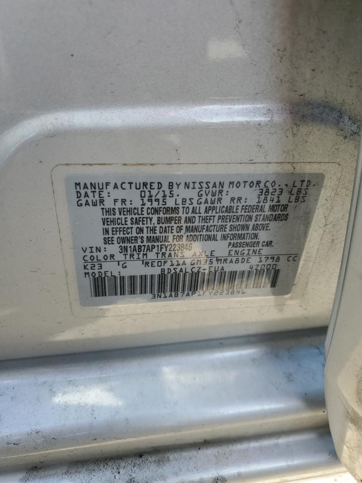 3N1AB7AP1FY223846 2015 Nissan Sentra S