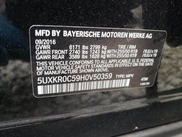 VIN 5UXKR0C59H0V50359 2017 BMW X5, Xdrive35I no.14