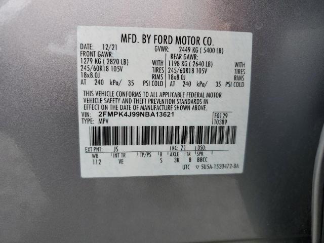2022 FORD EDGE SEL - 2FMPK4J99NBA13621