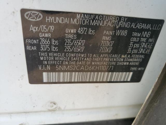 2019 HYUNDAI SANTA FE S - 5NMS2CAD6KH110771