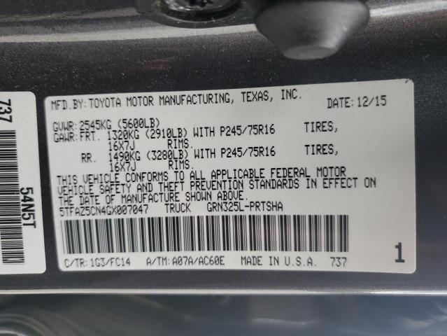 2016 TOYOTA TACOMA DOU - 5TFAZ5CN4GX007047