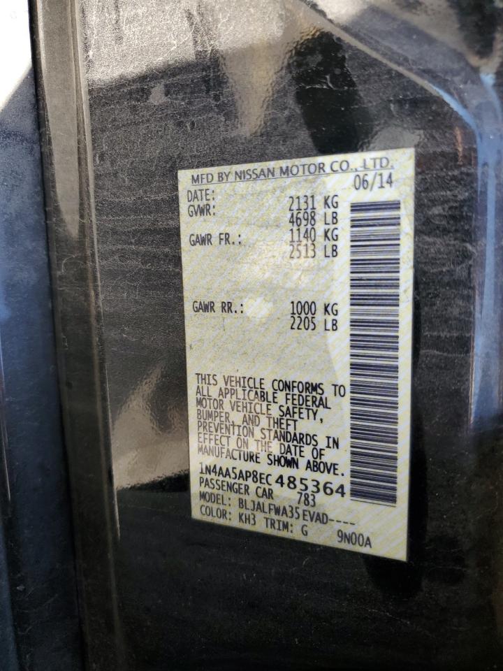 1N4AA5AP8EC485364 2014 Nissan Maxima S