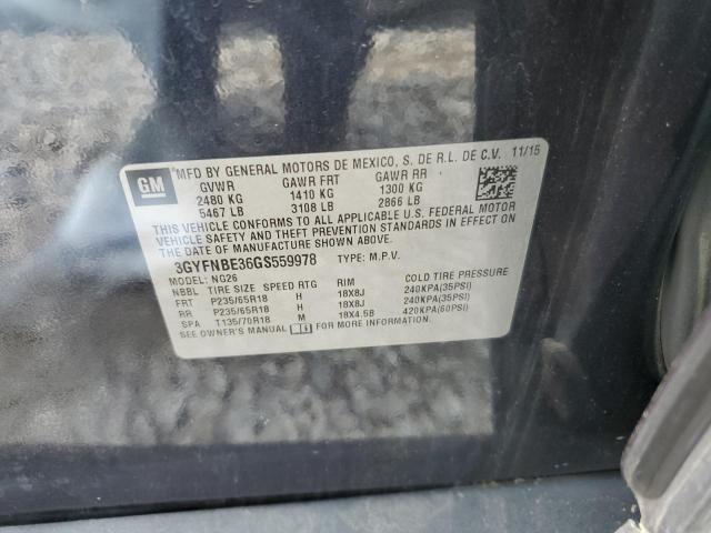 2016 Cadillac Srx Luxury Collection VIN: 3GYFNBE36GS559978 Lot: 59278134