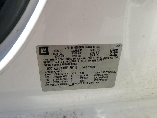 2017 CHEVROLET SILVERADO - 1GC1KWEYXHF180418