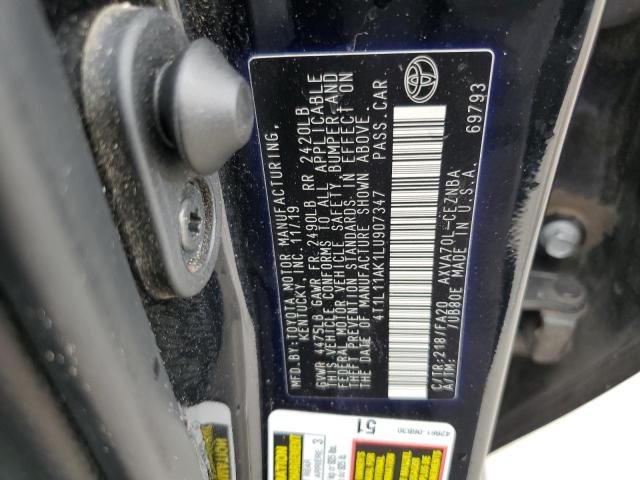 VIN 4T1L11AK1LU907347 2020 Toyota Camry, LE no.12