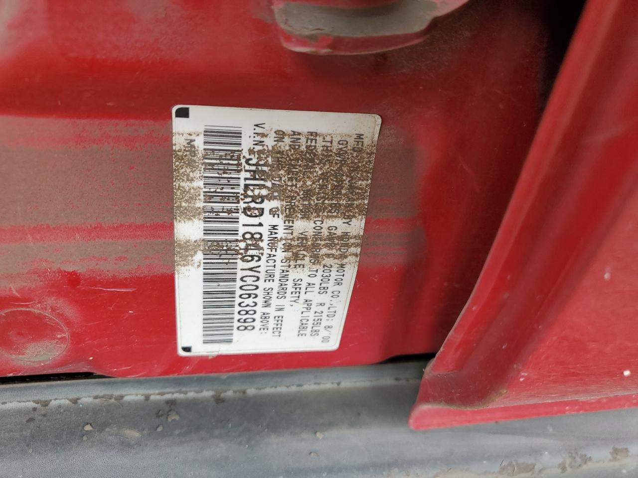 JHLRD1846YC063898 2000 Honda Cr-V Lx