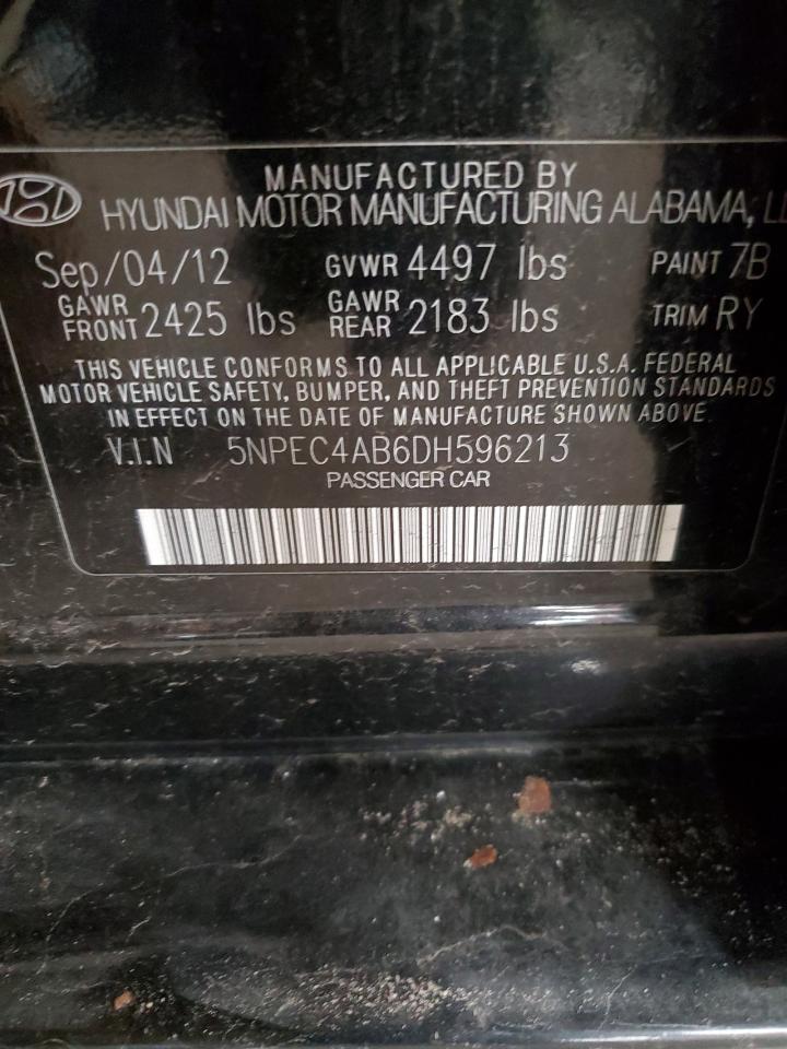 5NPEC4AB6DH596213 2013 Hyundai Sonata Se