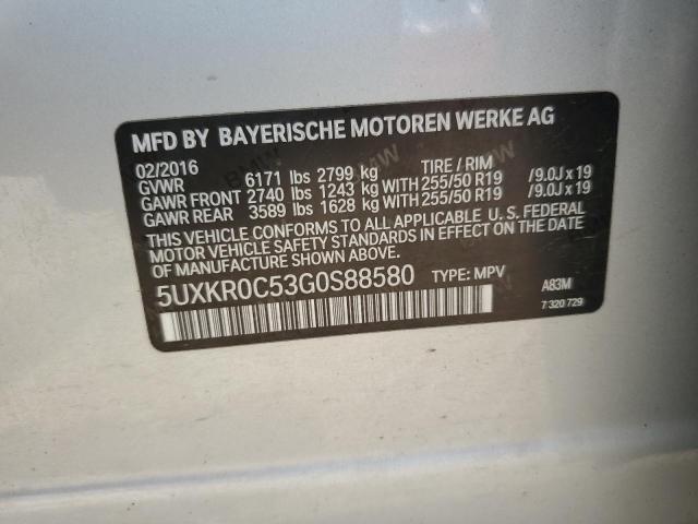 VIN 5UXKR0C53G0S88580 2016 BMW X5, Xdrive35I no.13