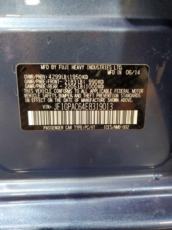 JF1GPAC64E8319013 2014 Subaru Impreza Premium